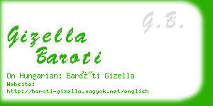 gizella baroti business card